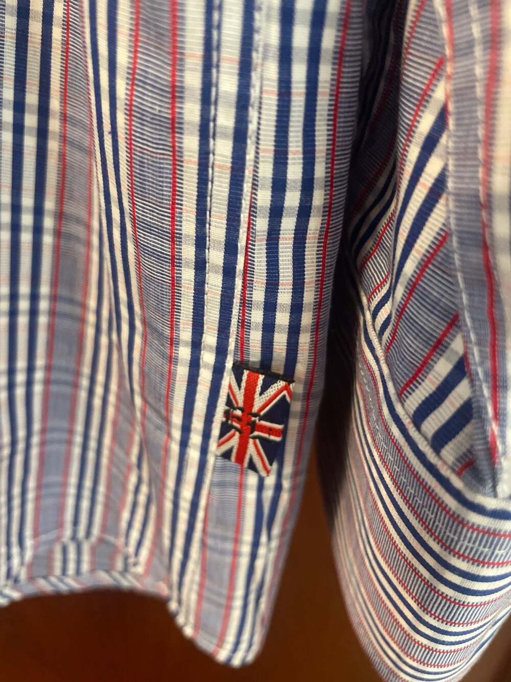 Size 17 English Laundry Men's Striped Long Sleeve Button Down Shirt with Flip Cu - Picture 4 of 7